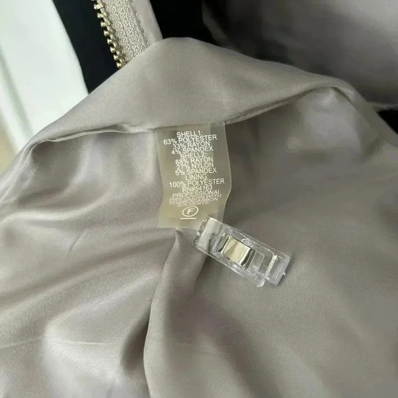 Calvin Klein Fit And Flare Colorblock Dress Black And Beige Party Office Size 2 - Picture 8 of 12